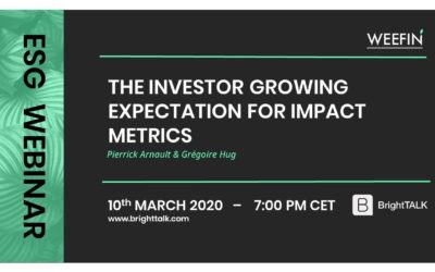 Webinar – The investor growing expectation for impact metrics